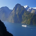 Cruise ship in Milford Sound, Fiordland National Park, New Zeala
